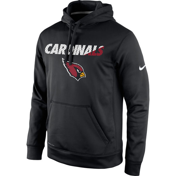 Men Arizona Cardinals Nike Kick Off Staff Performance Pullover Hoodie Black->arizona cardinals->NFL Jersey